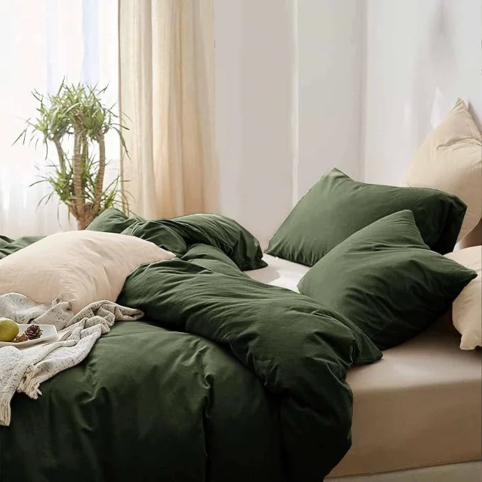 Advanced ETDIFFE Dark Green Twin Twin XL Size Comforter 2pc Soft Farmhouse Olive Bedding Set amp Collection Lightweight All Season Microfiber Down Bed Comforter with 1 Pillow Sham for Women Men Next-Generation