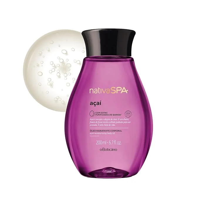 Expertly Made Nativa SPA by O Boticário Açaí Body Oil Scented Moisturizer 6.8 Ounce Durable