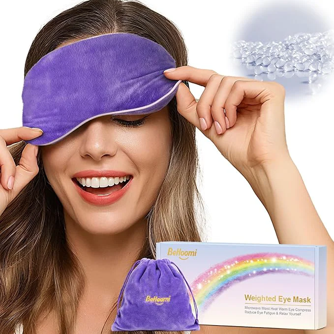 Eco-Friendly BeHoomi Heated Eye Mask Weighted Sleep Mask Warm Compress Premium Material