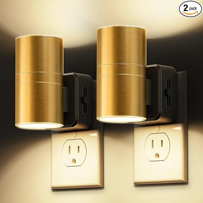 Green L LOHAS LED Night Light Dimmable Night Lights Plug into Wall 2 Pack Automatic Quality