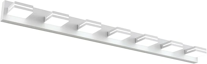 Elegant SineRise LED Modern Bathroom Vanity Light Fixtures Matte White Modern Acrylic Green