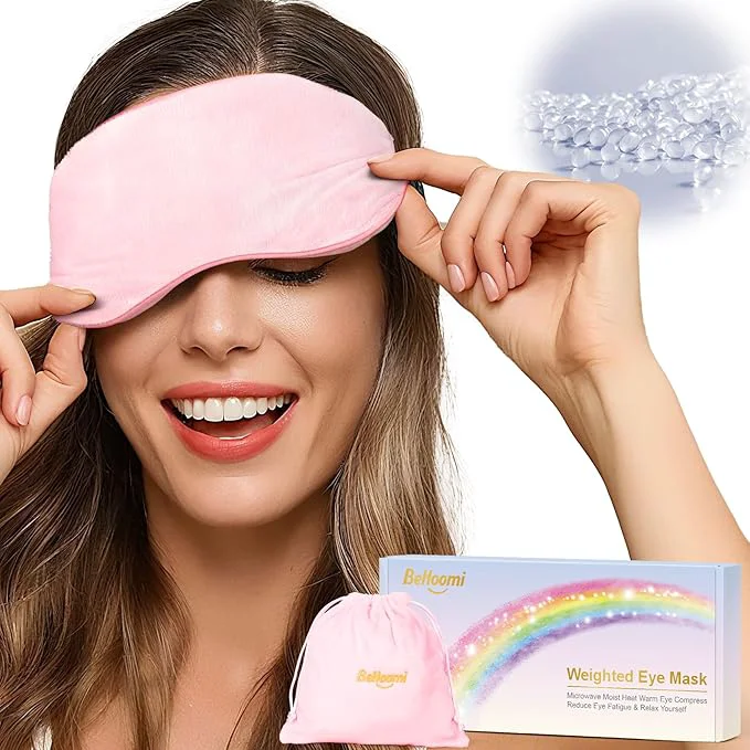 Clean BeHoomi Heated Eye Mask Weighted Sleep Mask Warm Compress Proven