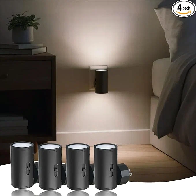Expertly Made TSEXES LED Night Light Plug into Wall 0-300LM Adjustable Brightness Light Luxury