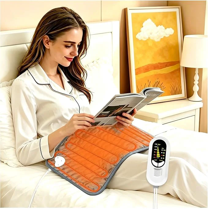 Responsible Electric Heating pad with 6 Heat Settings Auto Shut Off Dry Electric Heating Organic
