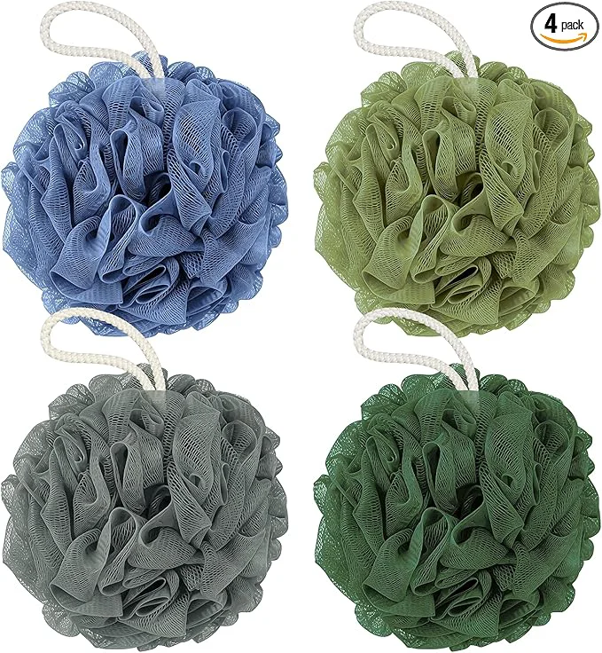 Clean Rnoafmu Shower Loofah Bath Sponge 60G Loofah Exfoliating Body Scrubber Flexible