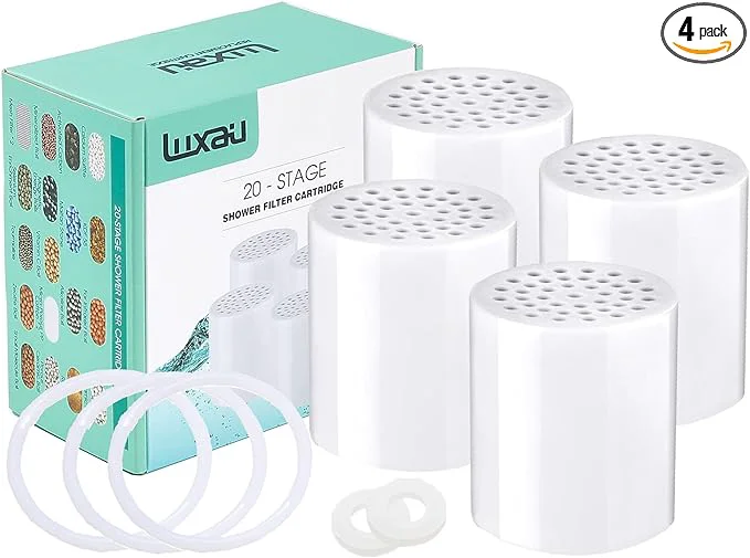Smooth 4 Pc Luxau 20 Stage Shower Filter Cartridge Shower Head Filter Original