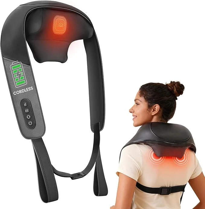 Top-Quality Snailax Cordless Neck Massager for Pain Relief Deep Tissue Upgraded 4D Shiatsu Versatile