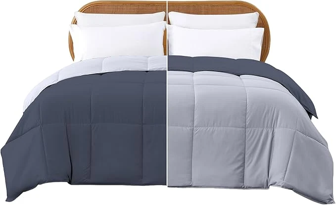 Fast Modern Threads Down Reversible Comforter Denim Cloud Blue Twin Original