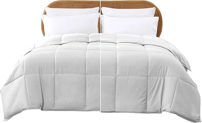 Original Modern Threads Down Reversible Comforter White White Queen Soft