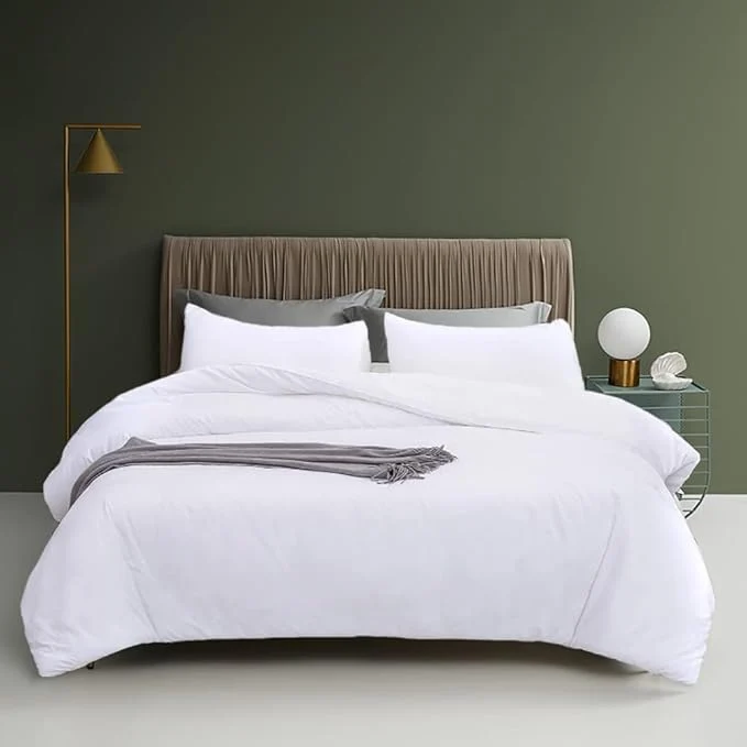 Green Houseri White Comforter Set Cal King 3 Piece Comforter California King Size Solid Color Bedding Sets Cali King All White California King Comforter Specialty