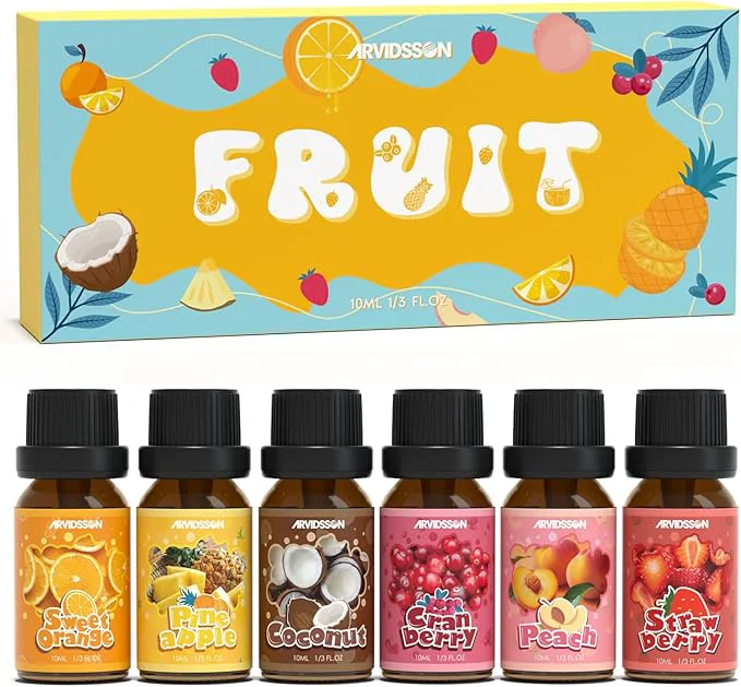 Next-Generation ARVIDSSON Fruits Essential Oils Set Natural Fruity Fragrance Oil Effective