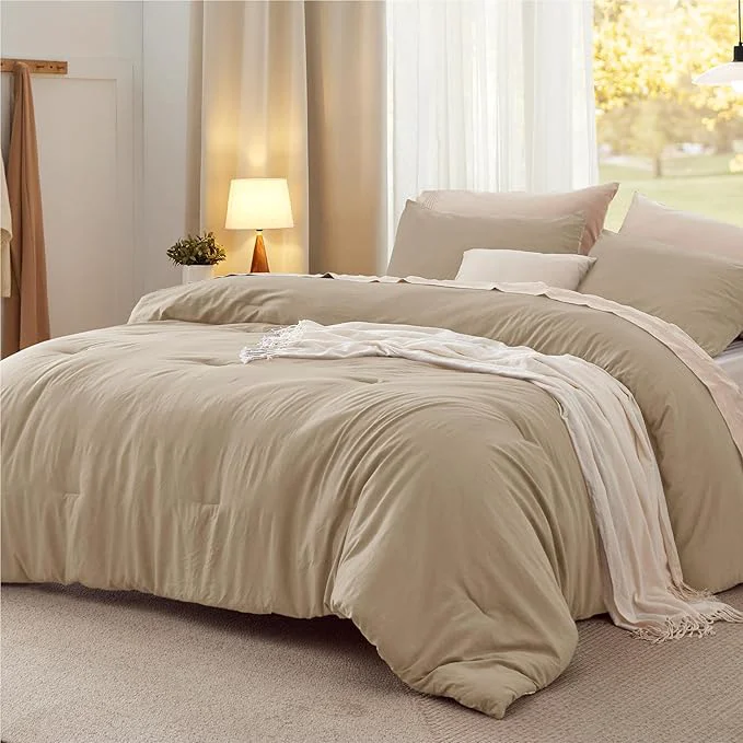 Advanced Bedsure Twin Twin XL Comforter Set Khaki Soft Prewashed Bedding for All Seasons 2 Pieces GentleSoft™ Bed Set 1 Lightweight Comforter 68 quot x88 quot and 1 Pillowcase 20 quot x26 quot First-Class