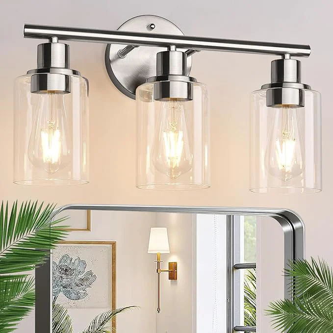 Effective Zarbitta 3-Light Bathroom Light Fixtures Brushed Nickel Vanity Light Versatile