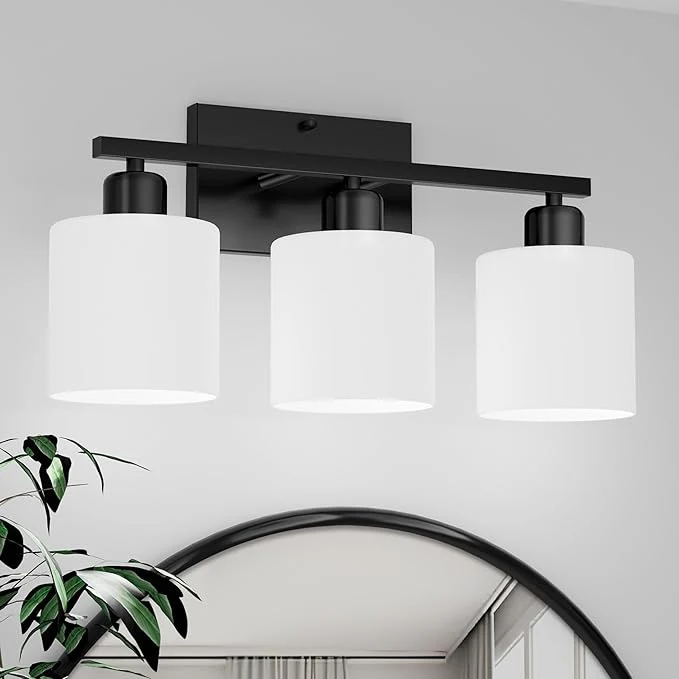 Environmentally Friendly Black Bathroom Light Fixtures Over Mirror Rustproof Vanity Lights Functional