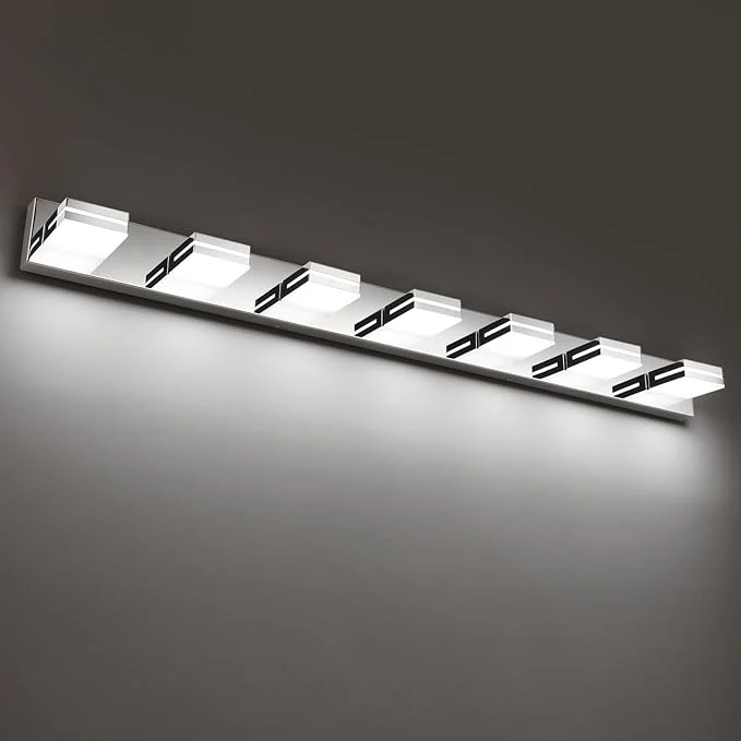 Dependable SineRise LED Modern Bathroom Vanity Light Fixtures Chrome Modern Acrylic Exclusive
