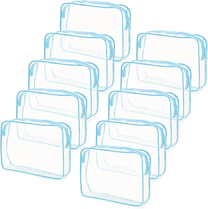 Efficient Tmax 10 Pack Clear Cosmetic Bags Makeup Bags Portable Waterproof TSA Trusted