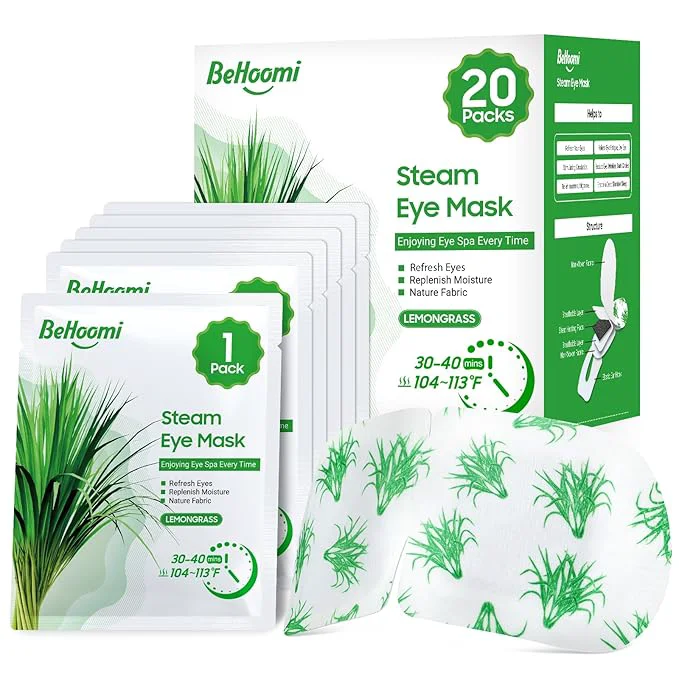 Crafted BeHoomi Steam Eye Mask Self Heating Disposable SPA Warm Compress Certified
