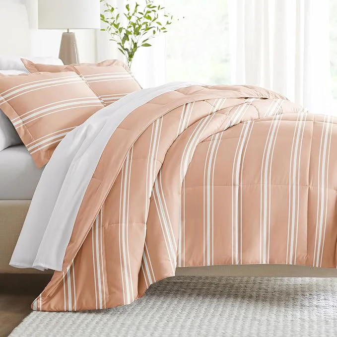Casual Linen Market Reversible King Size Comforter Set 3 Piece – Bring Luxury Home with Our Soft and Lightweight Down Comforter King Set – This Includes Your King Comforter and 2 Pillow Shams Unique