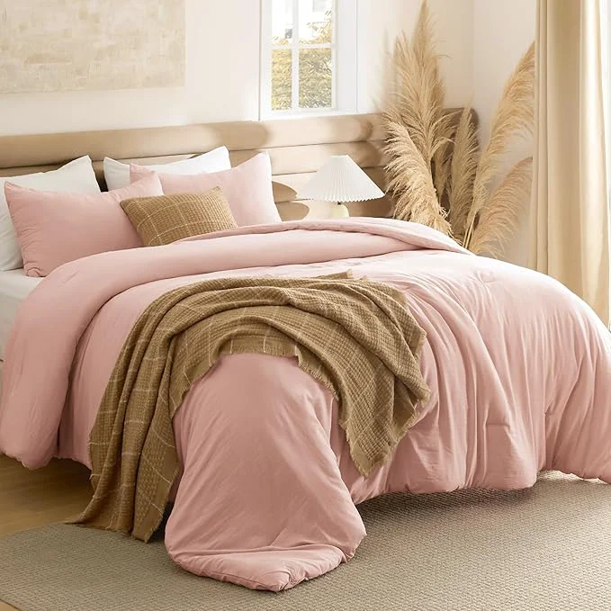 Original Bedsure Twin Twin XL Comforter Set Blush Pink Soft Prewashed Bedding for All Seasons 2 Pieces GentleSoft™ Bed Set 1 Lightweight Comforter 68 quot x88 quot and 1 Pillowcase 20 quot x26 quot Expertly Made