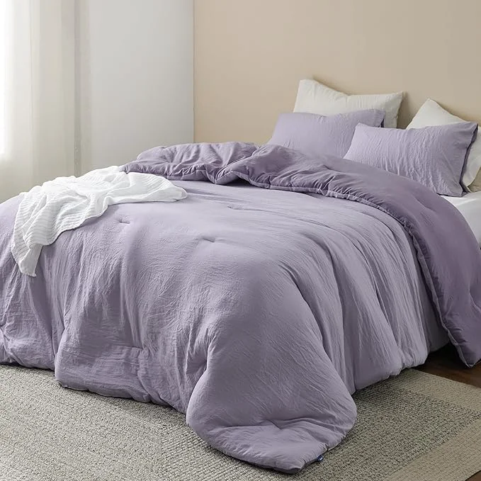 World-Class Bedsure Twin Twin XL Comforter Set Reversible Purple Soft Prewashed Bedding for All Seasons 2 Pieces Warm Down Bed Set 1 Lightweight Comforter 68 quot x88 quot and 1 Pillowcase Comfortable