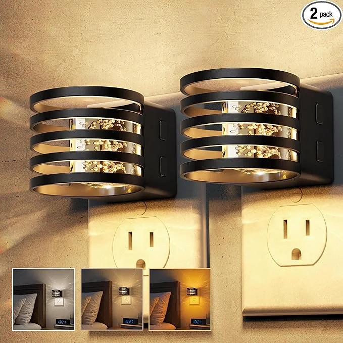 Healthy L LOHAS LED Night Lights Plug into Wall 2 Pack 3CCT Night Light Sophisticated