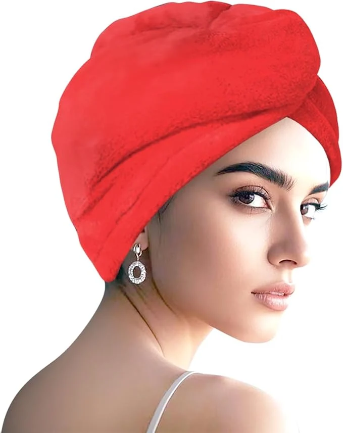 User-Friendly Microfiber Hair Drying Towel Wrap Fashionable