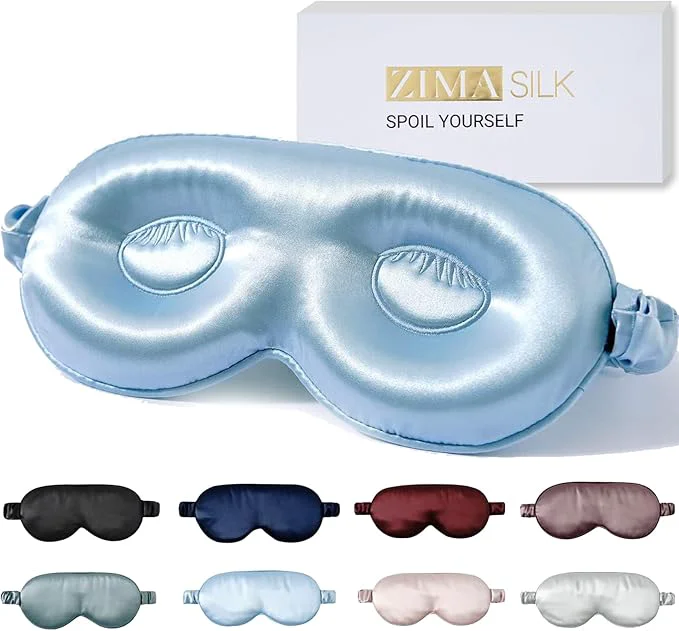 Next-Generation ZIMASILK Adjustable 22 Momme Pure Mulberry Silk Sleep Mask 3D Contoured Recyclable