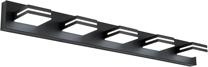 Pure SineRise LED Modern Bathroom Vanity Light Fixtures Matte Black Modern Acrylic Contemporary