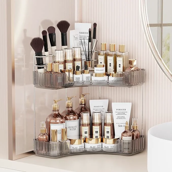 Recyclable Asayuee 2-Tier Corner Bathroom Counter Organizer Selected