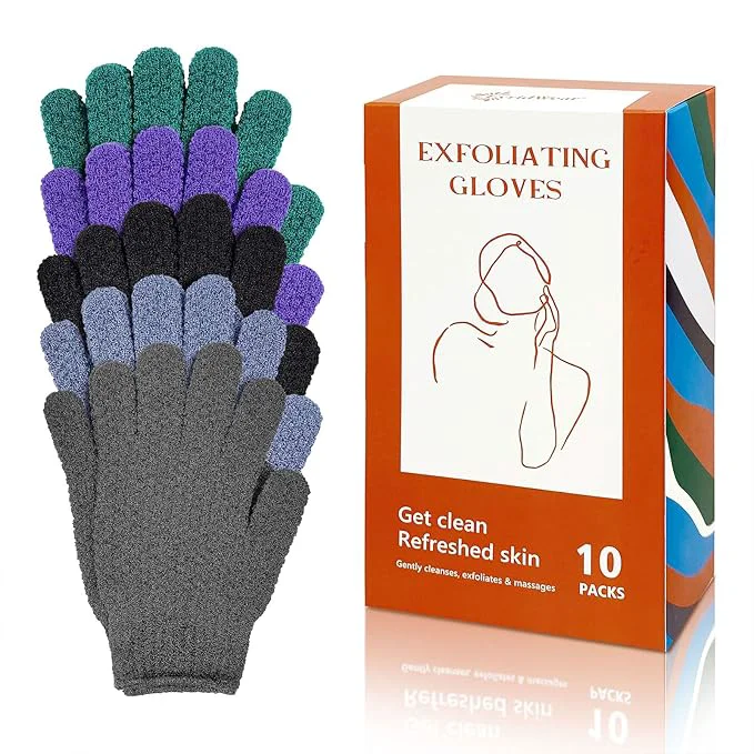 Luxury Evridwear Exfoliating Dual Texture Bath Gloves Practical