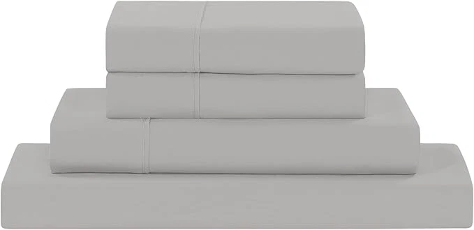Sustainable Modern Threads Soft Microfiber Solid Sheets – Luxurious Microfiber Bed Sheets – Includes Flat Sheet Fitted Sheet with Deep Pockets amp Pillowcases Vapor Blue California King Official