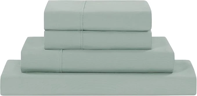 Stylish Modern Threads Soft Microfiber Solid Sheets – Luxurious Microfiber Bed Sheets – Includes Flat Sheet Fitted Sheet with Deep Pockets amp Pillowcases Smoke Twin