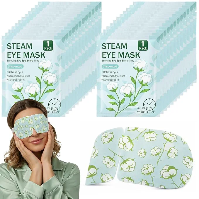Certified 200 Pcs Steam Eye Masks for Dry Eyes Unscented Self Heated Steam Warm Eye Mask Detailed