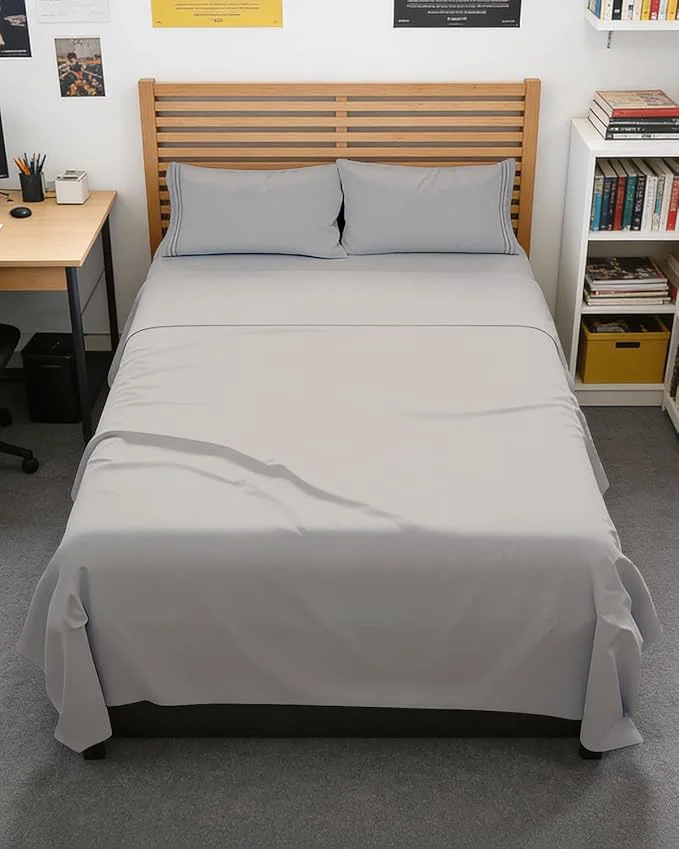 Certified Full XL Bed Sheet – 4 Piece Full XL Bed Sheets Set – Soft Breathable amp Cooling – Hotel Luxury Bedding for Women Men Kids Teens Boys amp Girls – Deep Pockets Comfy Fade amp Wrinkle – Light Grey Comfortable