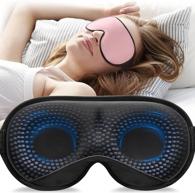 Excellent YFONG Weighted Sleep Mask Women Men 3D Eye Mask Blocking Lights Sleeping Mask Safe