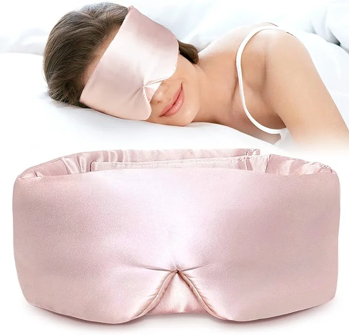 Authentic LitBear Silk Sleep Mask for Side Sleeper Eye Mask Sleeping for Women Men Consistent