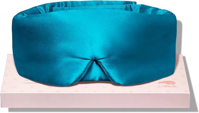 Detailed LitBear Silk Sleep Mask for Side Sleeper Eye Mask Sleeping for Women Men Superior