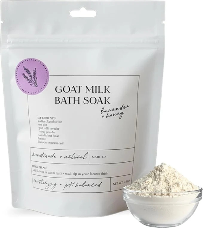 Organic Goat Milk Bath Soak with Colloidal Oatmeal Honey Natural