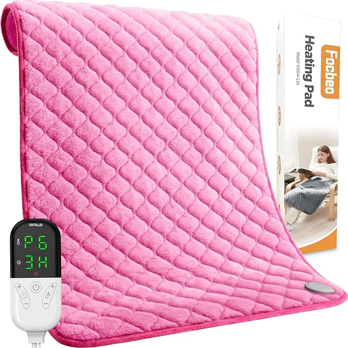 Crafted King Size Heating Pad for Back Pain 32 x24 Extra Large Electric Heating Pad Long-Lasting