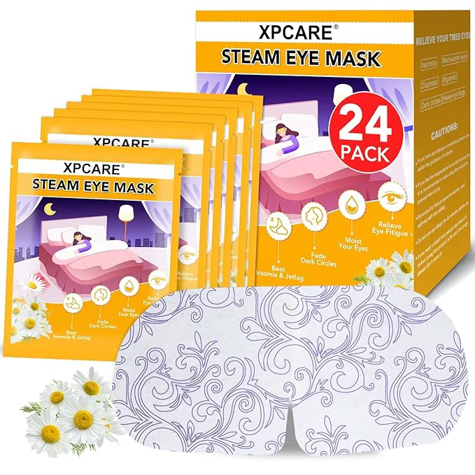 Reliable XPCARE 24 Pack Steam Eye Masks for Dry Eyes Self Heated Steam Warm Eye Mask High-End