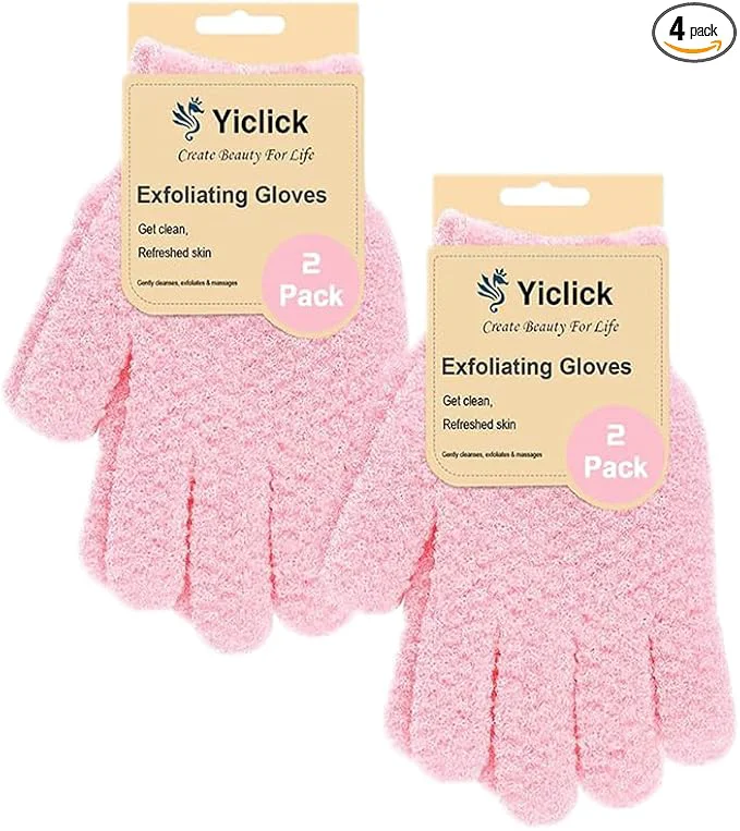 Original Design Yiclick Heavy Exfoliating Gloves Exfoliating Body Scrubber Superior