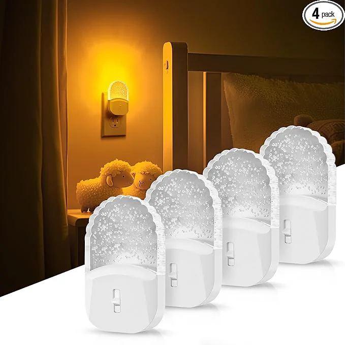 Solid DORESshop Led Night Lights Plug into Wall 4 Packs Amber Dimmable Dusk to Dawn Elite
