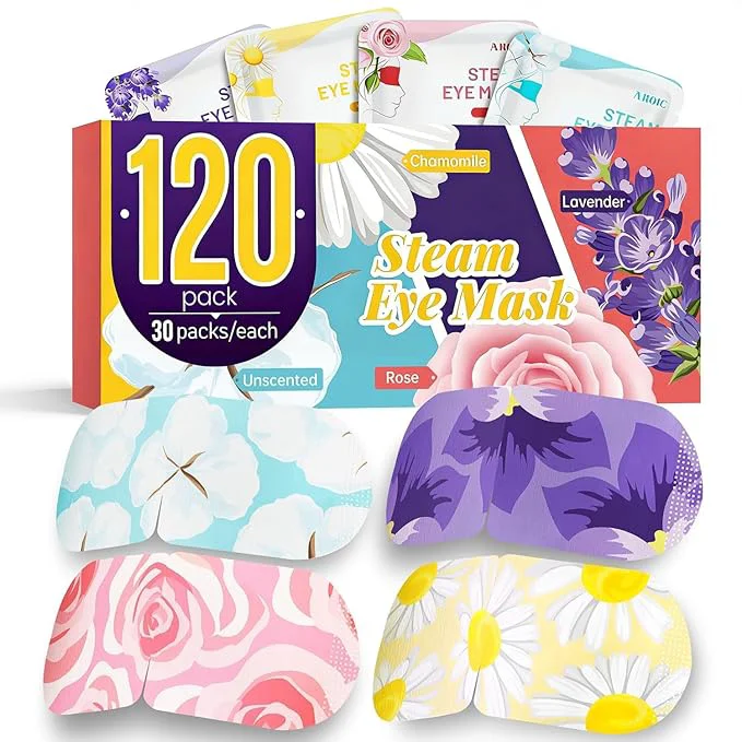 Efficient AROIC 120 Pack Steam Eye Masks Disposable Heated Sleep Eye Mask Eco-Friendly
