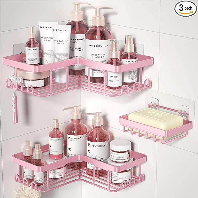 Secure YASONIC Corner Adhesive Shower Caddy Efficient