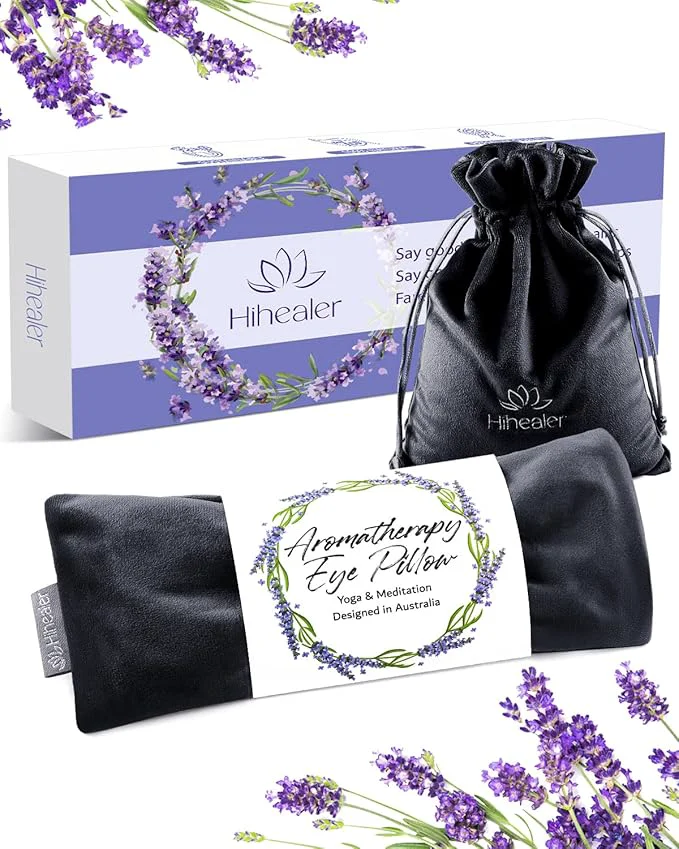 Versatile Lavender Eye Pillow for Relaxation Sleep – Weighted Eye Mask for Headache Premium