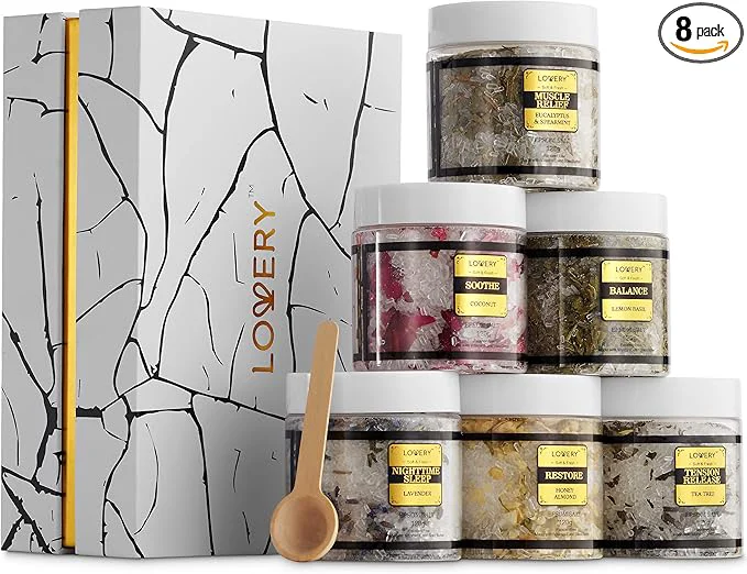 World-Class Mothers Day Gifts for Mom Epsom Bath Salts Gift Basket Set Self Care Salt Exceptional
