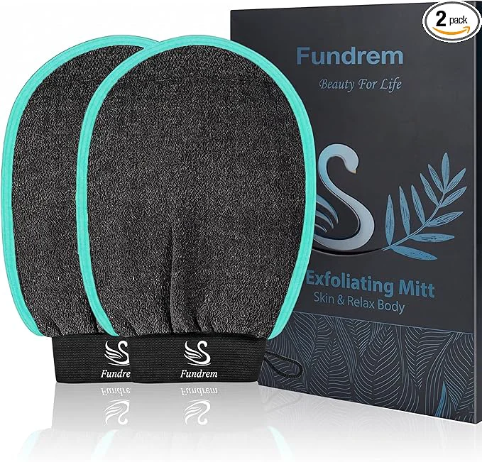 Refined Exfoliating Gloves 2 Pcs Exfoliating Body Scrubber Contemporary