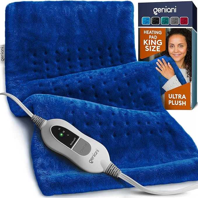 Superior GENIANI Electric Heating Pad for Back Pain Cramps Relief Electric Throw Solid