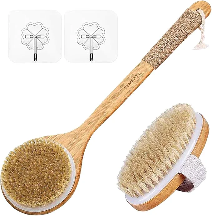 Crafted TEMEAYE Dry Brushing Body Brush Sets Wooden Handle Combined Quality