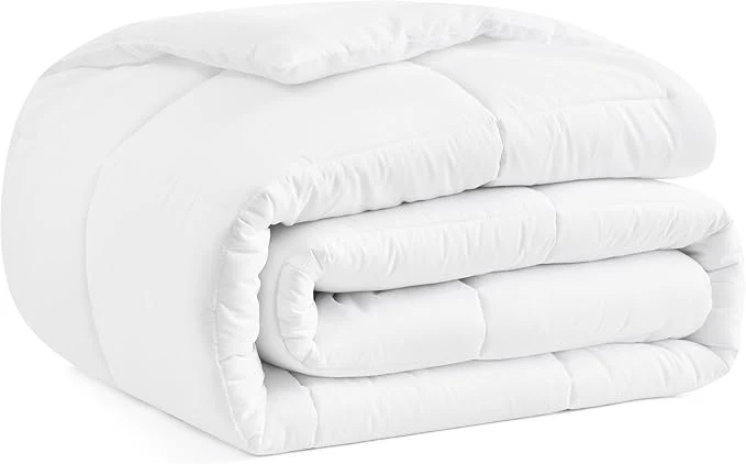 Consistent Casual Living Duvet Insert King Comforter Cooling Blanket Lightweight Hypoallergenic Reversible White Comforter with Box Stitching Fluffy Bedding Down Machine Washable King White Specialty